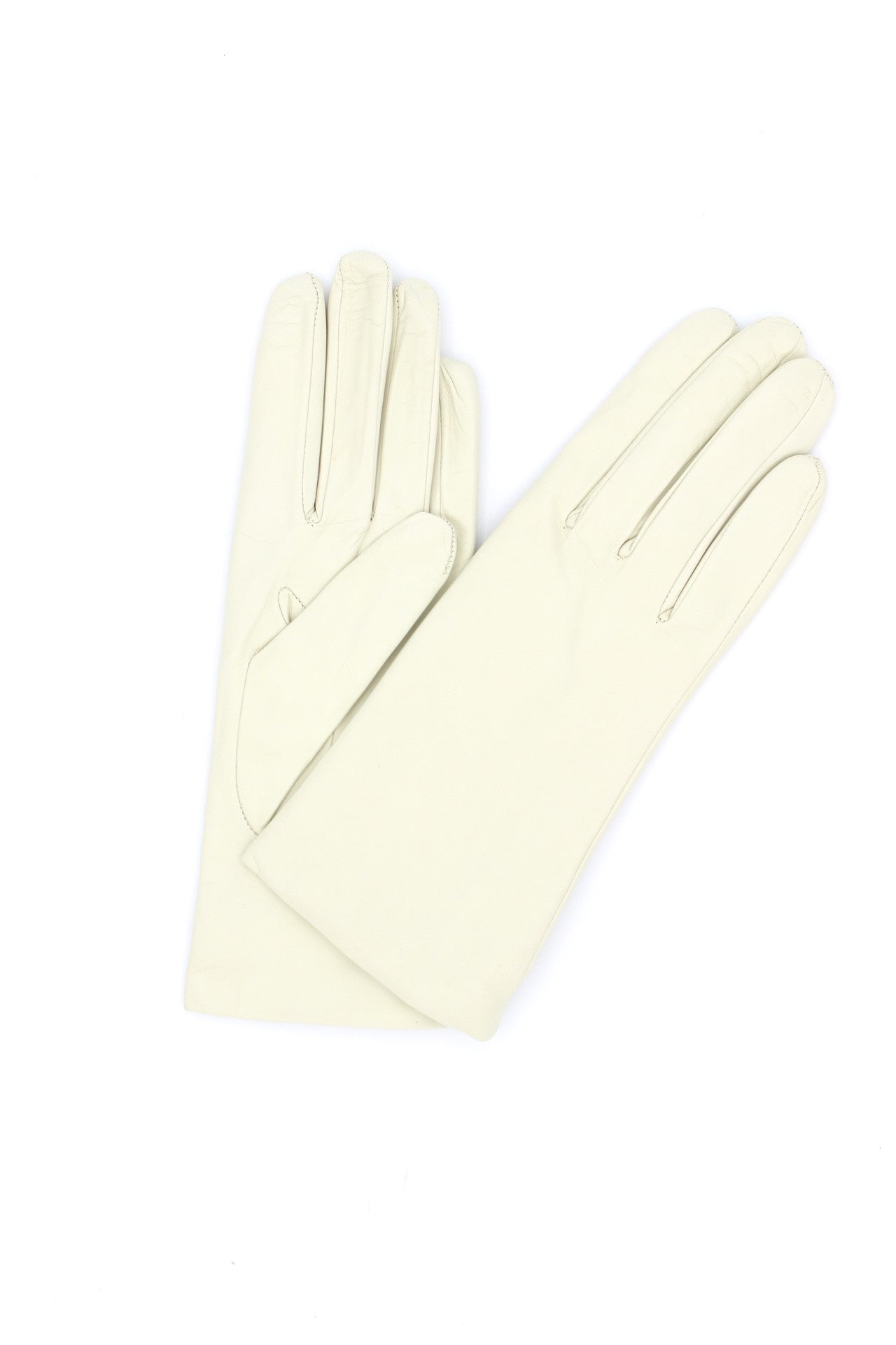 1011 Classic Kid Leather Gloves Cashmere Lined Cream