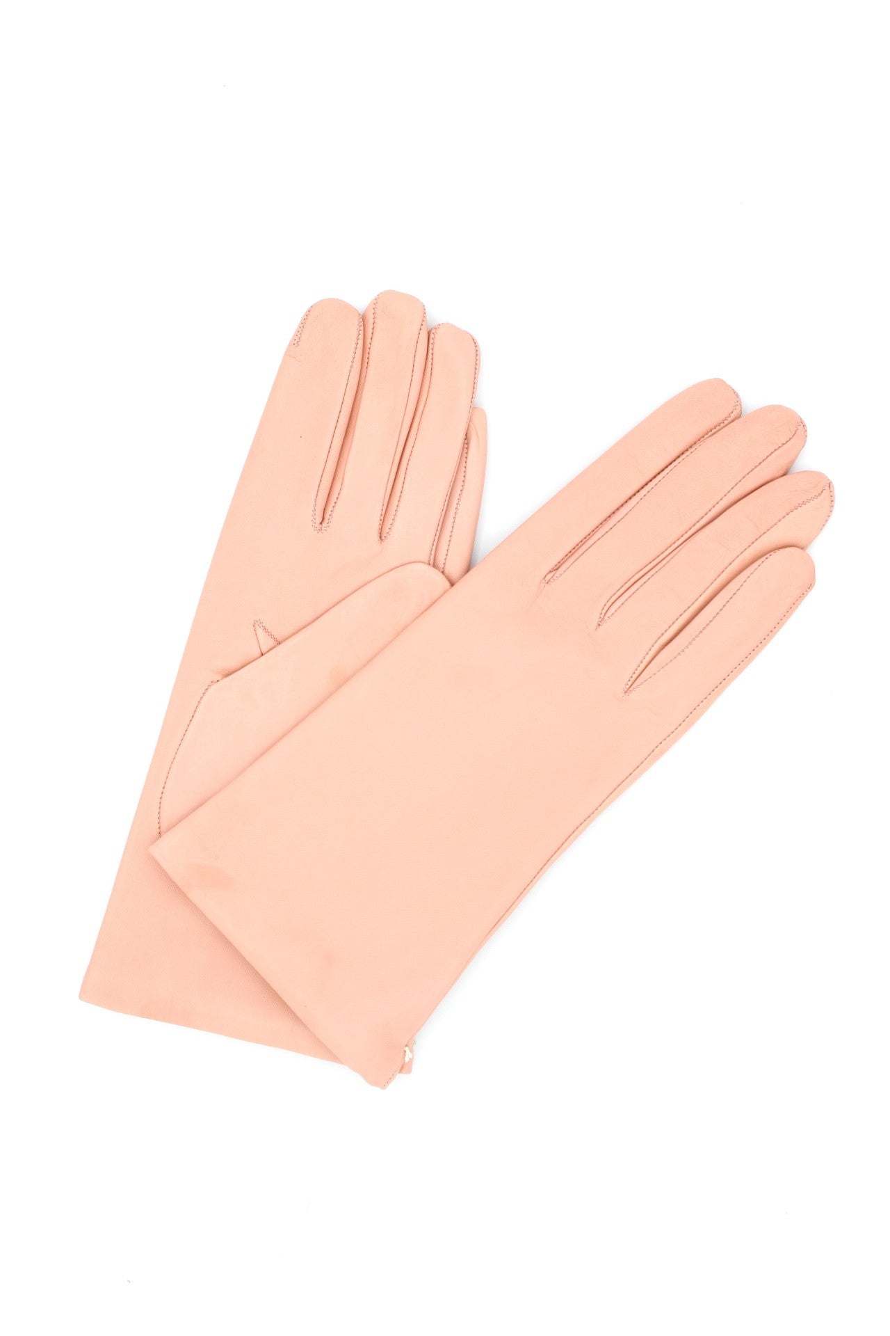 1011 Classic Kid Leather Gloves Cashmere Lined Baby Pink