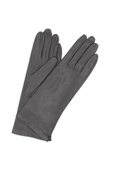 1003 Classic Kid Leather G. Silk Lined M. Length Grey