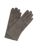 1019 Classic Suede Gloves Cashmere  Lined Dark Brown
