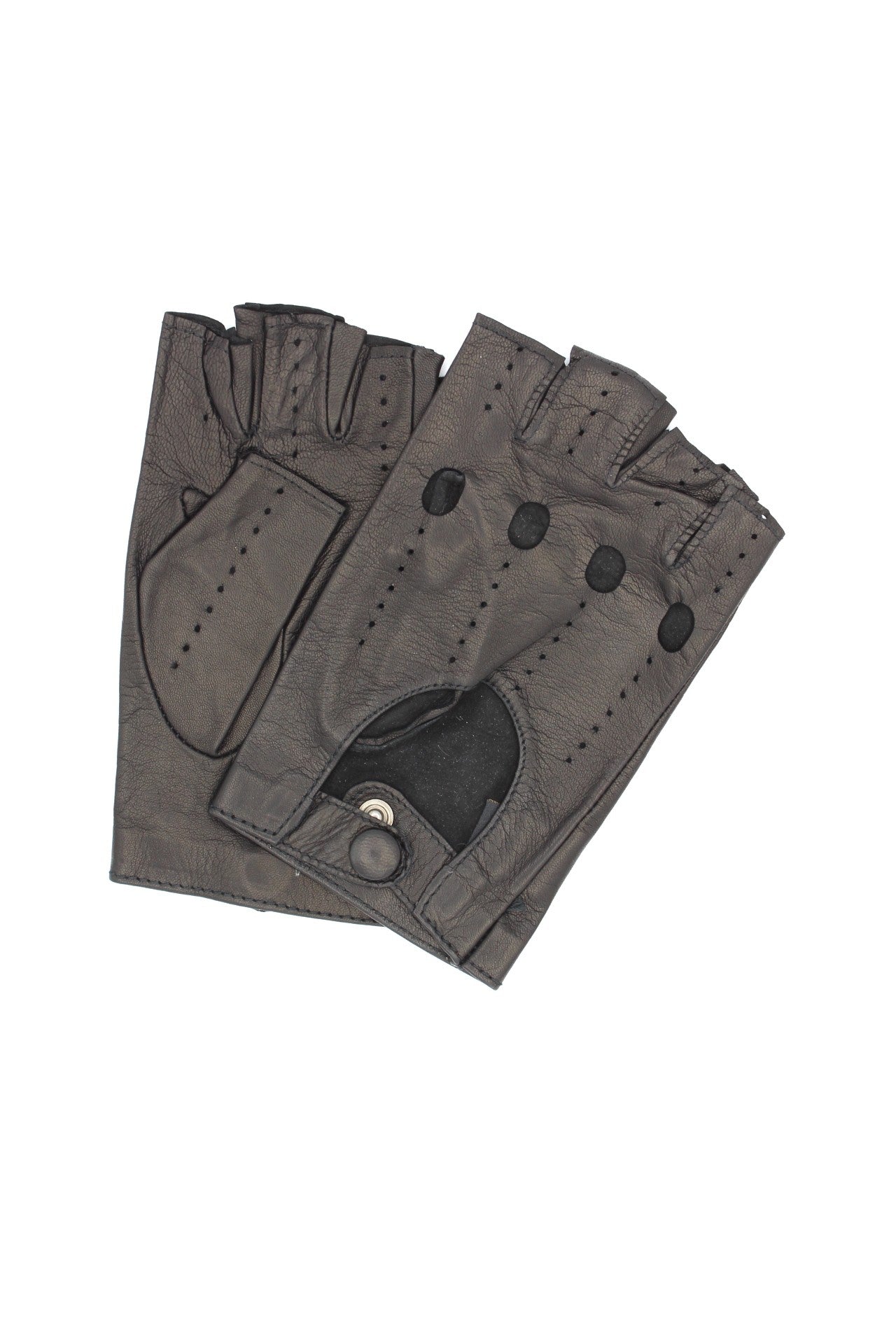 1304  Driving Kid Leather Half-Finger Black