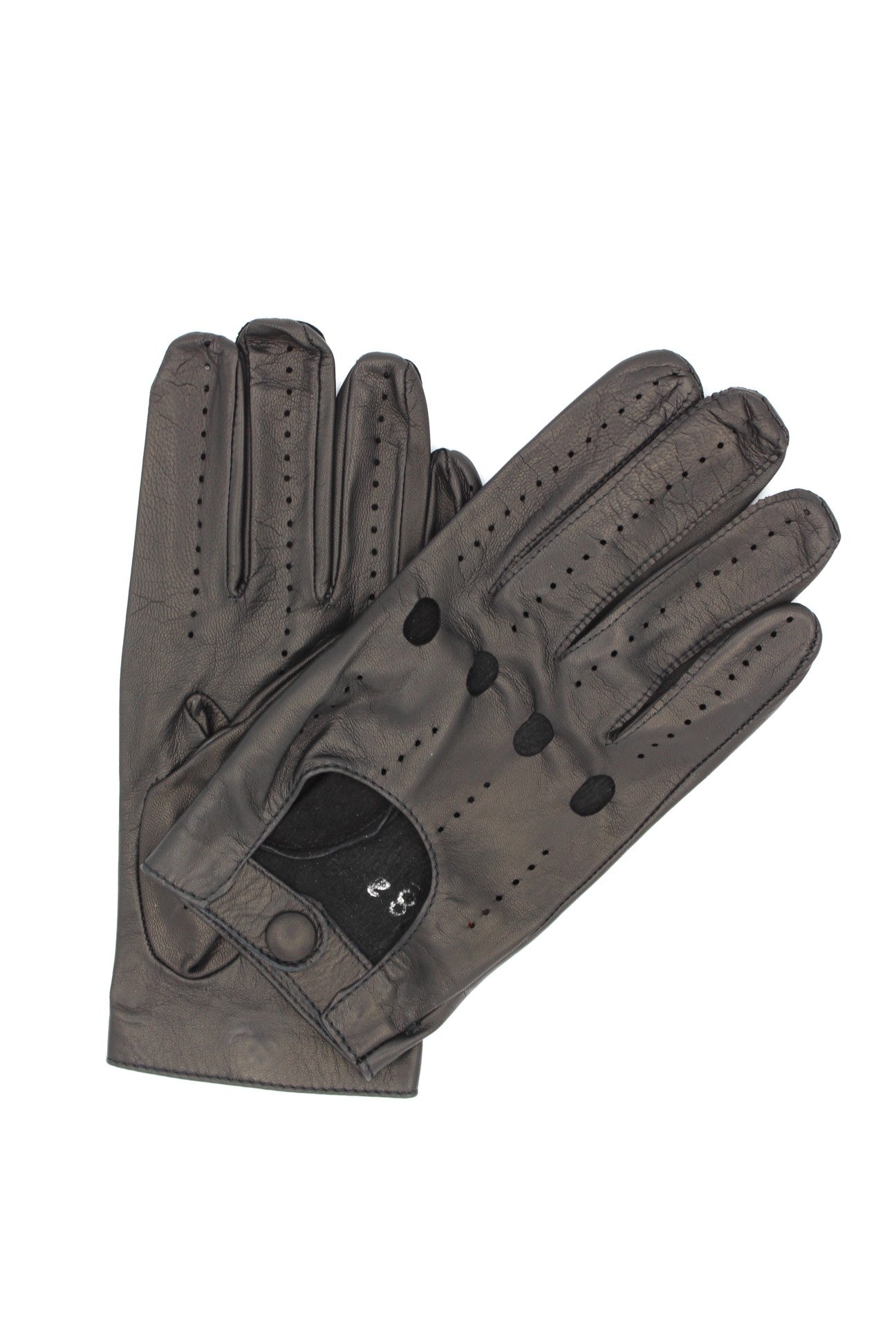 1307 Driving Kid Leather Full Finger Black