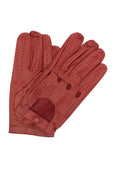 1307 Driving Kid Leather Full Finger Dark Pink