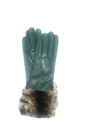 1876 Kid Leather Cashmere Lined Orylag On Wrist Me D. Green
