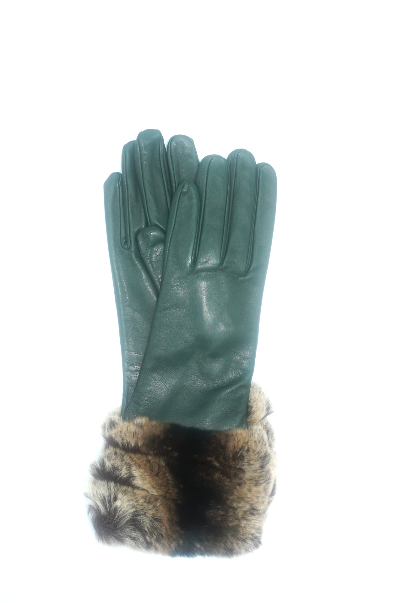 1876 Kid Leather Cashmere Lined Orylag On Wrist Me D. Green