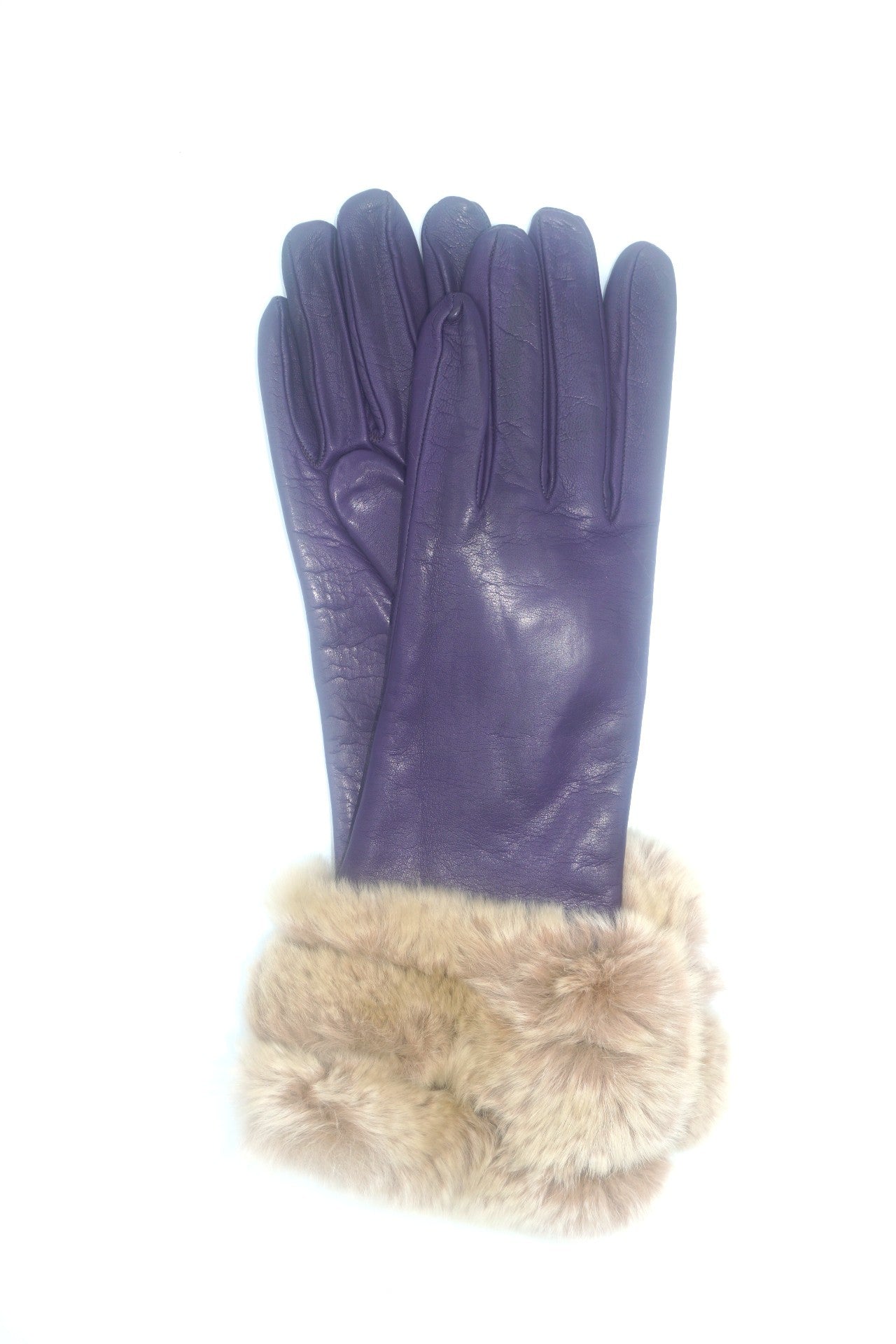 1876 Kid Leather Cashmere Lined Orylag On Wrist Me Violet