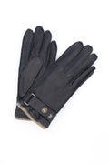 1039 Deer Skin Cashmere Lined Gloves  Belt Navy