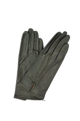 1949 Kid Leather Wrist Length Tashina Lined D.Brown