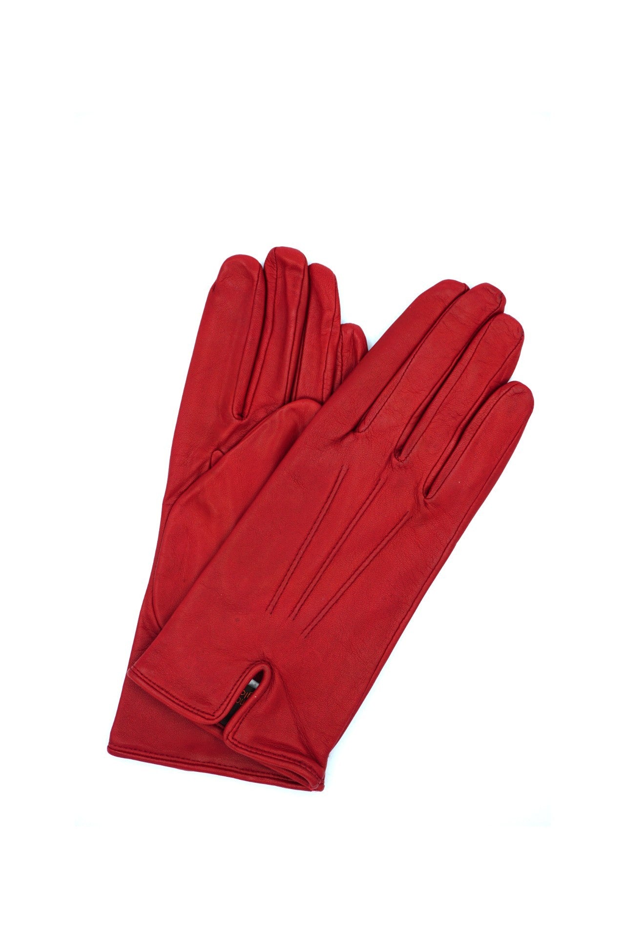 1949 Kid Leather Wrist Length Tashina Lined Red
