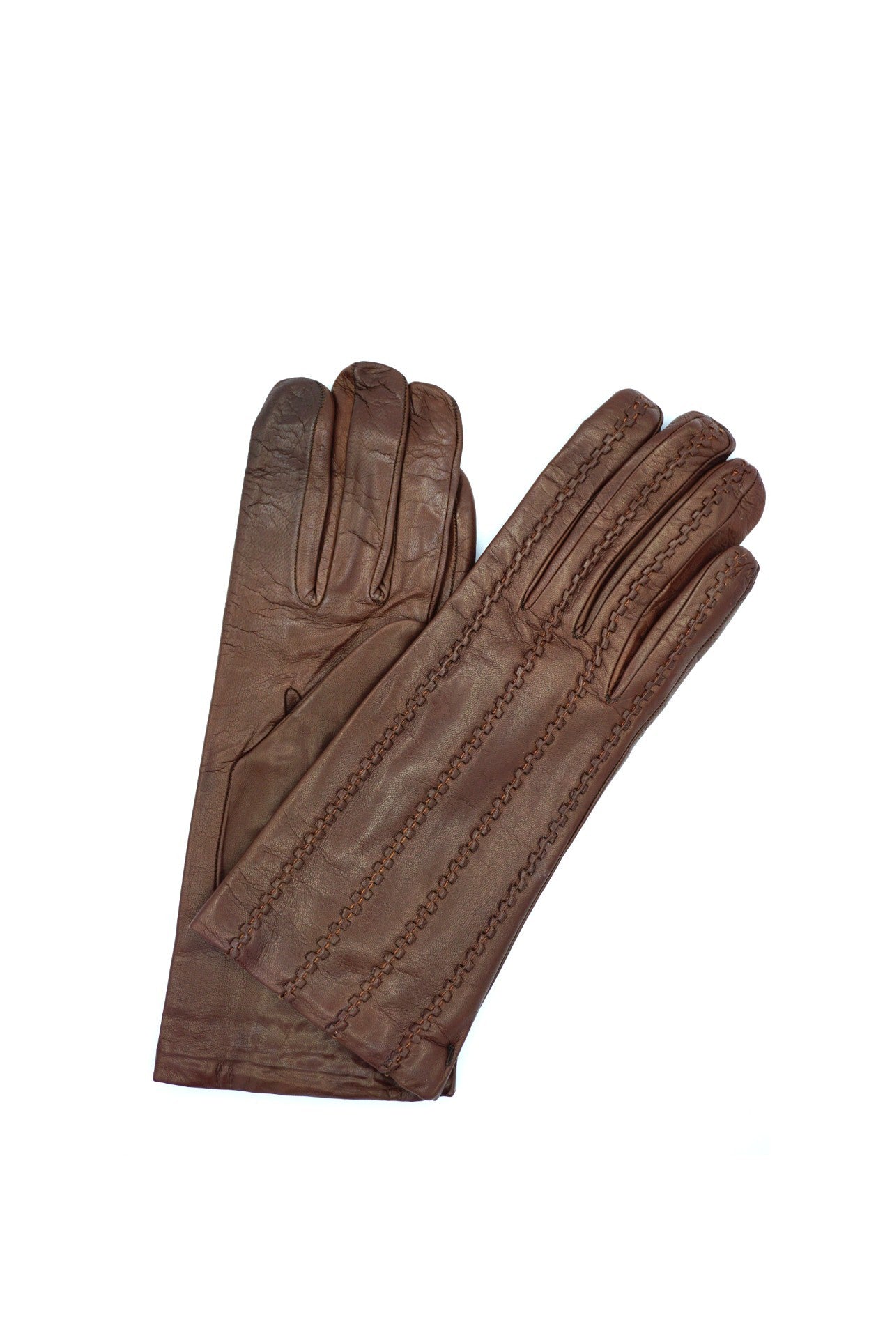 1128 Kid Leather Cashmere Lined Wrist Length Mink
