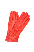 1629 Kid Leather Cashmere Lined Three Bow On Wrist Red