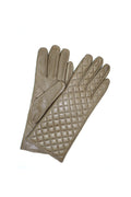 1151 Kid Leather Cashmere Lined Quilted On Top Taupe