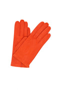 1002 Classic Kid Leather Gloves Silk Lined Orange