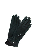 1750 Suede Leather Cashmere Lined Wrist Length Black