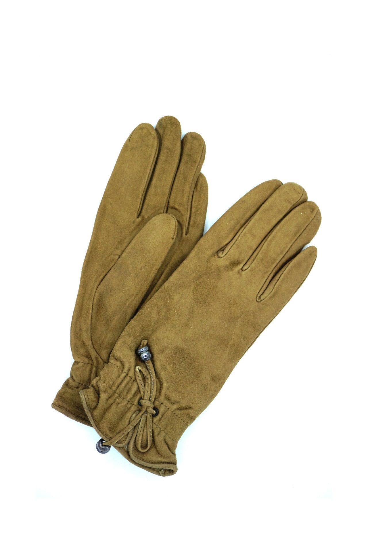 1750 Suede Leather Cashmere Lined Wrist Length Taupe