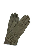 1629 Kid Leather Cashmere Lined Three Bow On Wrist D.Brown