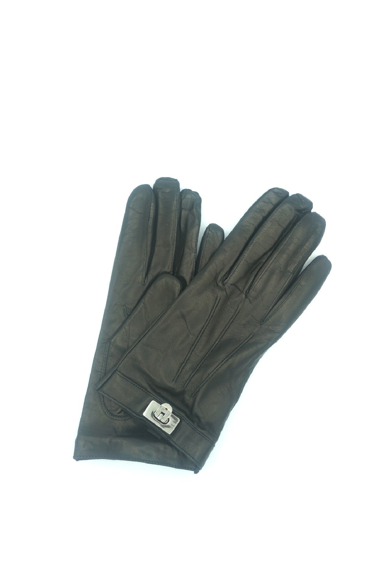 1673 Kid Leather Cashmere Lined Wrist Length Black