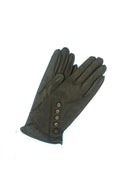 1736 Kid Leather Cashmere Lined Wrist Length D.Brown