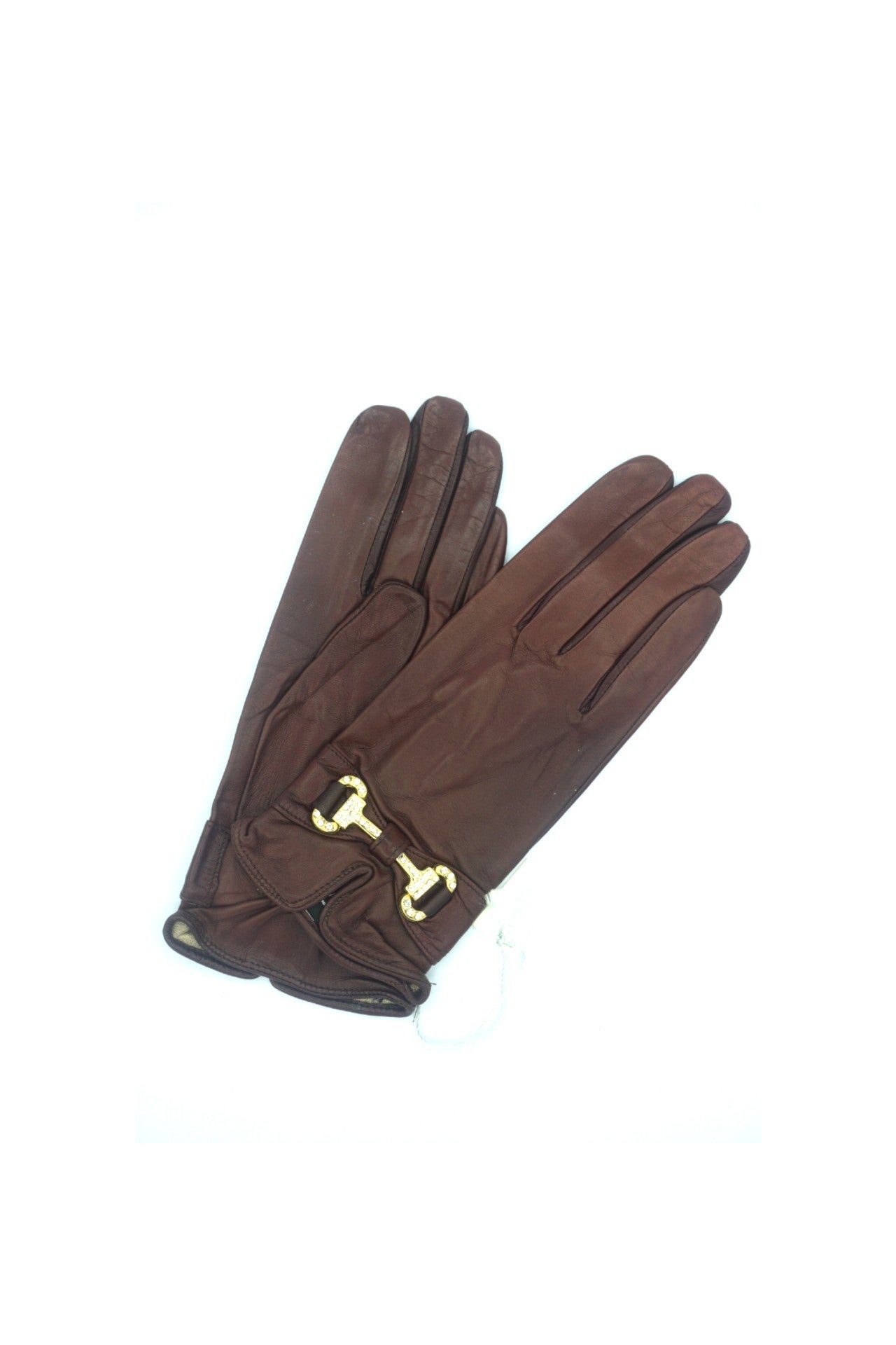 1919 Kid Leather Silk Lined Swarovsky On Wrist Bordeaux