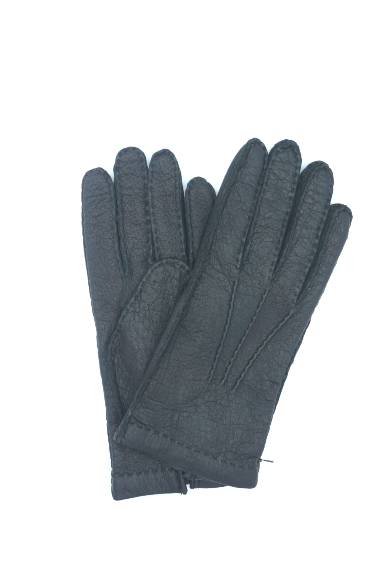 1298 Peccary Leather Cashemere Lined Black