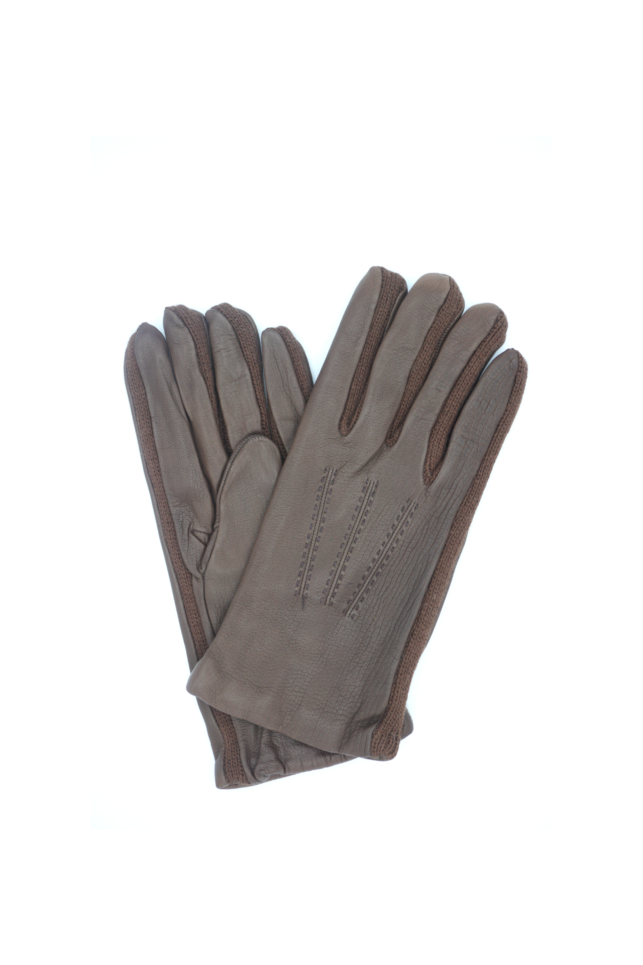 1313 Deer Skin Cashmere Lined Wrist Lenght Dark Brown